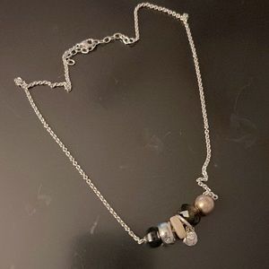 Fossil silver necklace